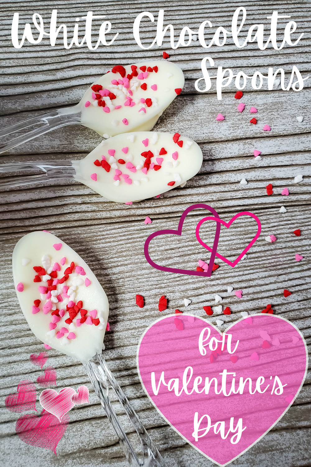 Valentine's Day White Chocolate Spoons