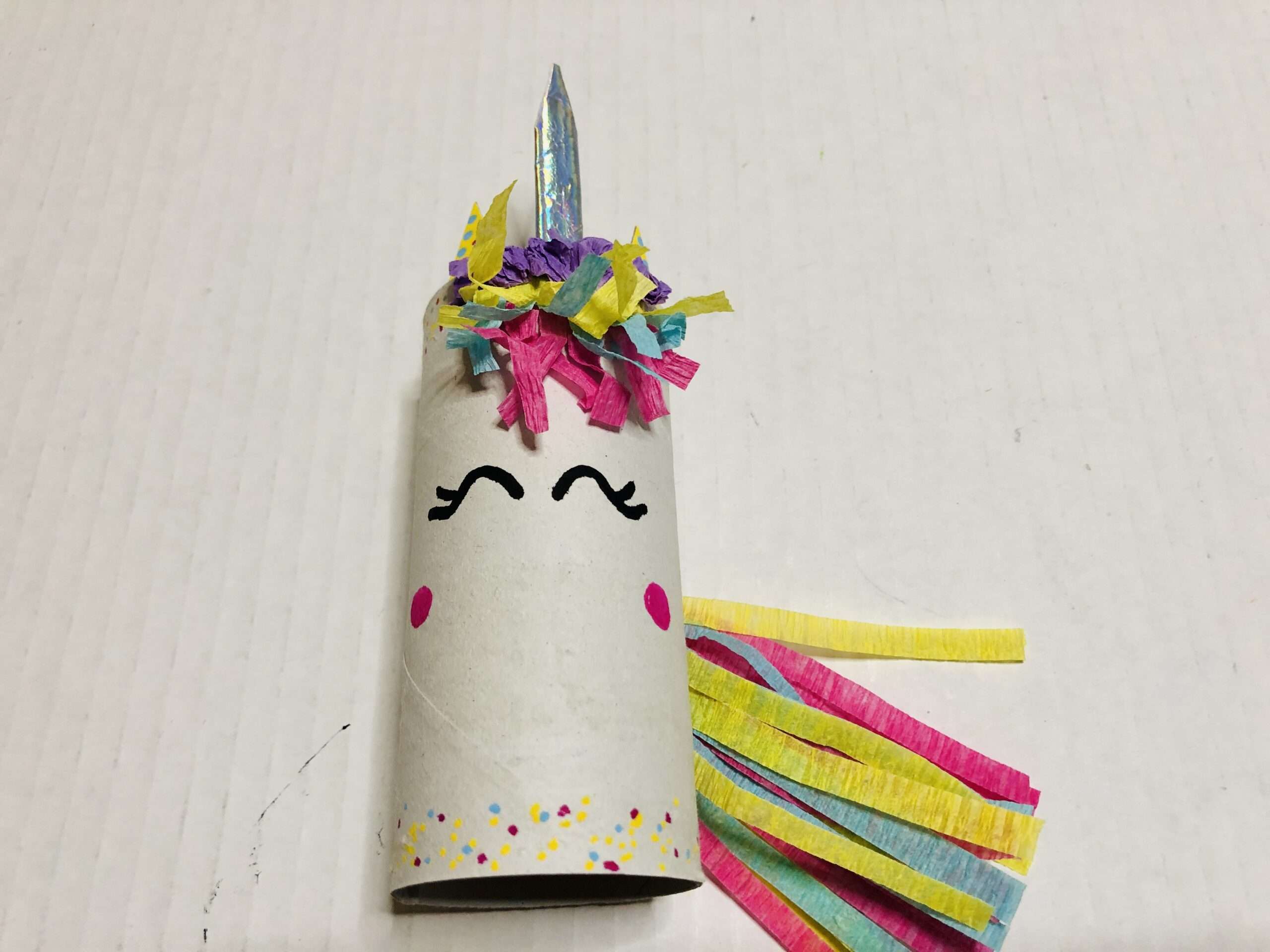 Unicorn Craft Made with Toilet Paper Rolls